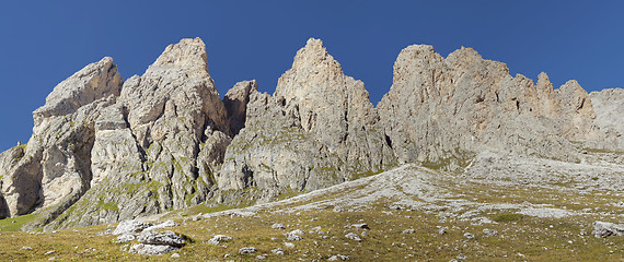 Image showing Dolomite Alps, panoramic landscape