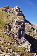 Image showing Giant rocks in Val di Gardena, Dolomites