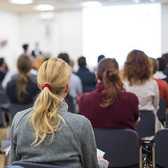 Image showing Workshop at university lecture hall.
