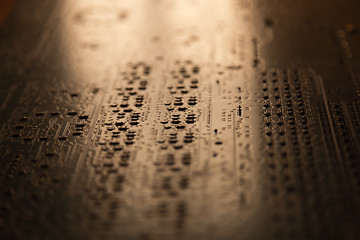 Image showing Close up of electronic circuit board.