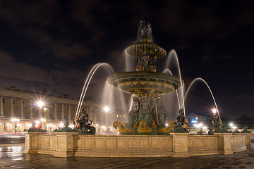 Image showing Fountain at Place de la Concorde in Paris France 