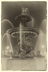 Image showing Fountain at Place de la Concorde in Paris France 