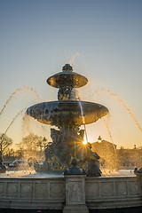 Image showing Fountain at Place de la Concorde in Paris 