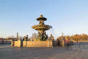 Image showing Fountain at Place de la Concorde in Paris 