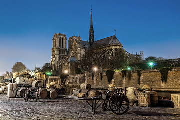 Image showing Old Paris docks