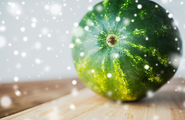 Image showing close up of watermelon on cutting board