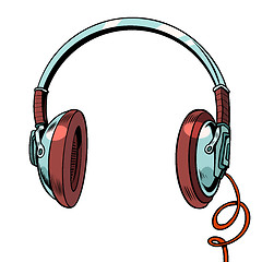 Image showing Stylish audio headphones isolated on white background