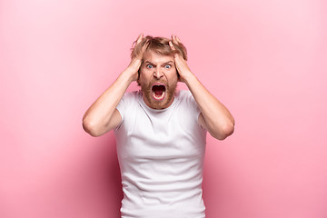 Image showing The anger and screaming man