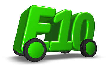 Image showing e10 on wheels - 3d illustration