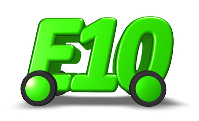 Image showing e10 on wheels - 3d illustration