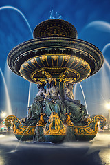 Image showing Fountain at Place de la Concorde in Paris France 