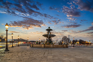 Image showing Fountain at Place de la Concord in Paris 