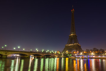 Image showing The Eiffel tower at sunrise in Paris 