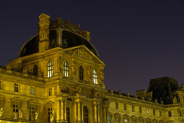 Image showing iew of the building of Louvre Museum