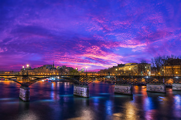 Image showing Paris France  at night