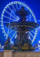 Image showing Fountain at Place de la Concord in Paris 