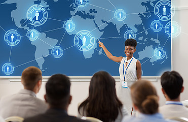 Image showing group of people at business conference or lecture