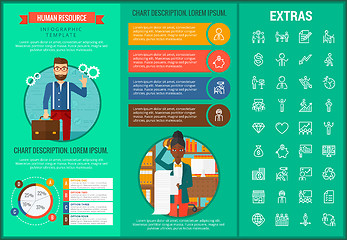 Image showing Human resource infographic template and elements.