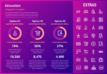 Image showing Education infographic template, elements and icons