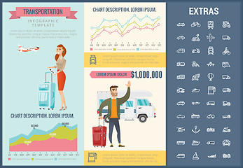 Image showing Transportation infographic template and elements.