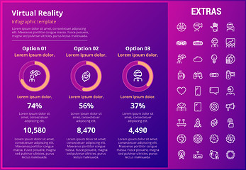 Image showing Virtual reality infographic template and elements.