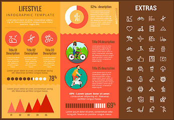 Image showing Lifestyle infographic template, elements and icons