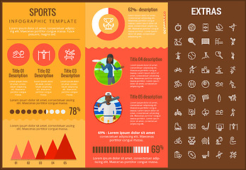 Image showing Sports infographic template, elements and icons.