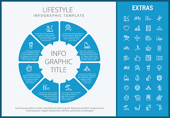 Image showing Lifestyle infographic template, elements and icons