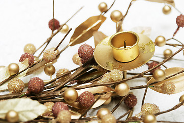 Image showing Golden Christmas Decoration