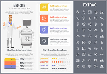 Image showing Medicine infographic template, elements and icons.