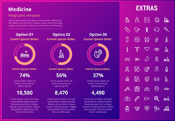 Image showing Medicine infographic template, elements and icons.