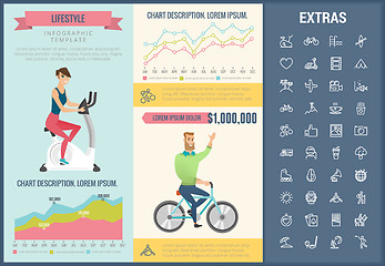 Image showing Lifestyle infographic template, elements and icons