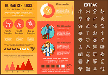 Image showing Human resource infographic template and elements.