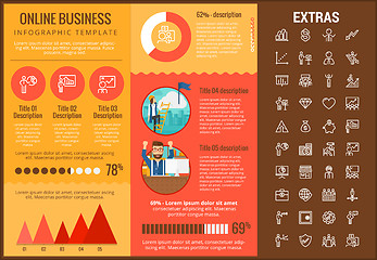 Image showing Online business infographic template and elements.