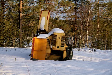 Image showing Abandoned snow mover