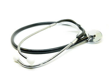 Image showing Perspective of stethoscope isolated