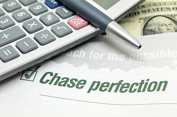 Image showing Chase for perfection