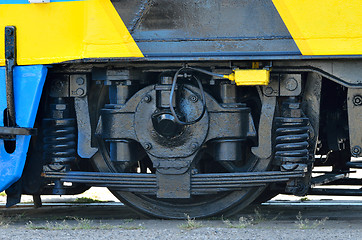 Image showing Train Wheel close up 