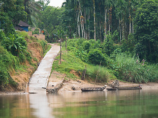 Image showing Boat landing at the Tanintharyi River