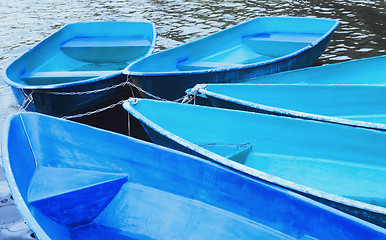 Image showing Blue Recreation Boats