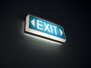 Image showing glowing exit sign
