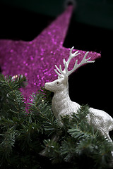 Image showing a christmas decoration with a star and a deer