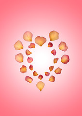 Image showing Rose Petal Heart