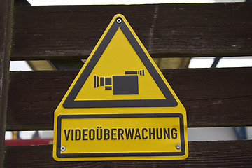 Image showing Video surveillance sign