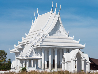 Image showing White Buddhist temple in Thailand