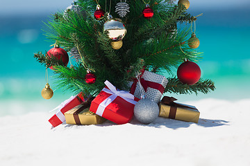 Image showing Christmas at the beach holiday or vacation