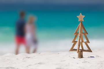 Image showing Christmas spent down at the beach