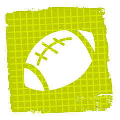 Image showing Rugby Ball Represents Symbols Team And Icon