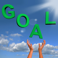 Image showing Goals Letters Falling Showing Objectives Hope And Future