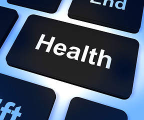 Image showing Health Key Showing Online Healthcare